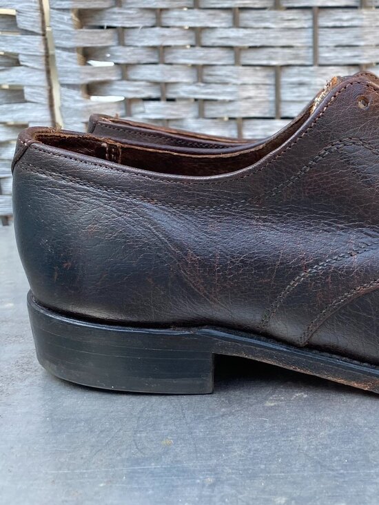 Vintage Hitchcock Wide Shoes Mens Size 7 4E Brown Oxblood Burgundy 100% Leather main image 12